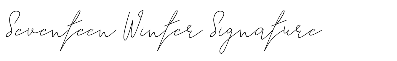 Seventeen Winter Signature
